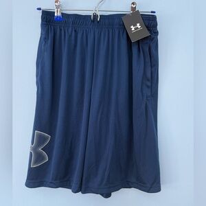 Under Armour Men's Core Tech Graphic Shorts Blue Size Medium Men